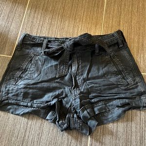 American eagle black tie shorts
